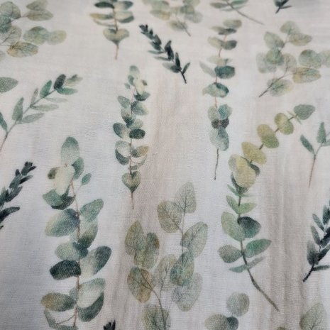 wit (off white) vintage groen eucalyptus takjes botanisch - digitaal hydrofiell