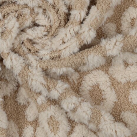 panter teddy  fur beige van KicKenStoffen