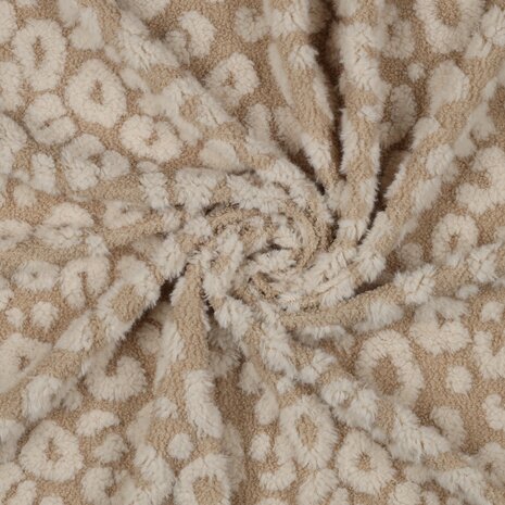 panter teddy  fur beige van KicKenStoffen