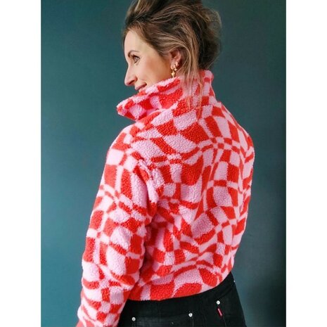 Poppy fabrics jacket teddy graphic