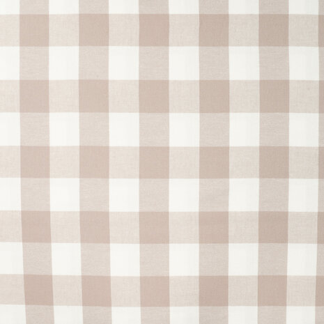 flanel stof grote ruit Beige