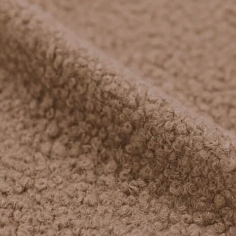 BeebsTeddy Boucle Fabric Curly cacao
