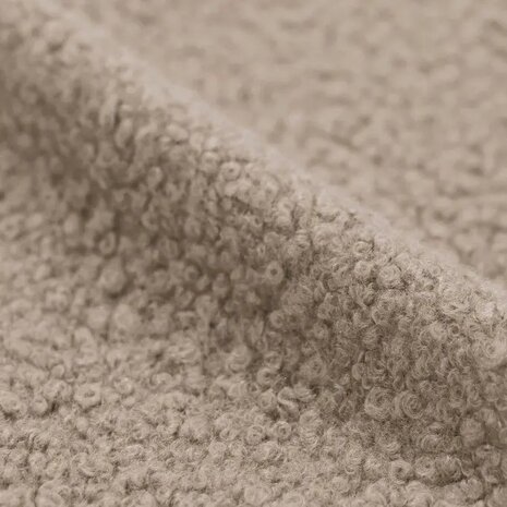 BeebsTeddy Boucle Fabric Curly taupe beige