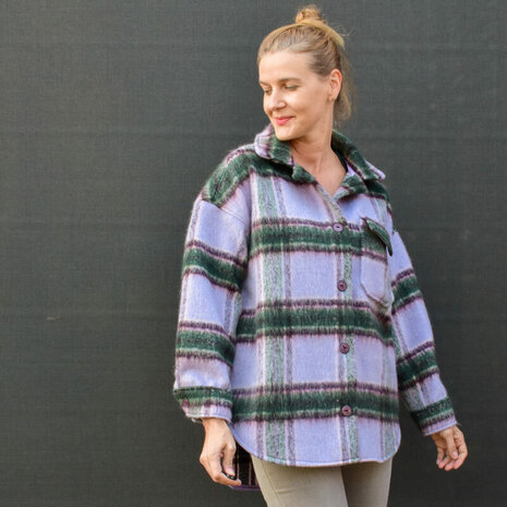 Indy shacket ruiten flanel