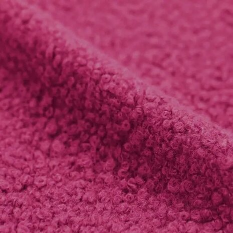 BeebsTeddy Boucle Fabric Curly Fuchsia