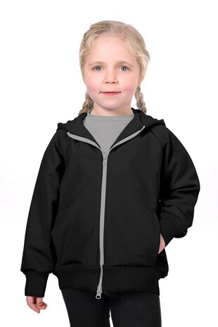 Jursie effen softshell zwart KicKenStoffen (2)