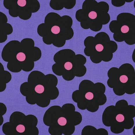 FINE POPLIN BIG FLOWER NERIDA HANSEN - PURPLE