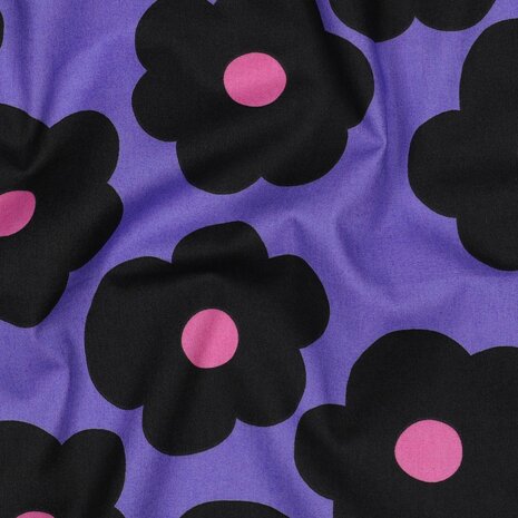 FINE POPLIN BIG FLOWER NERIDA HANSEN - PURPLE