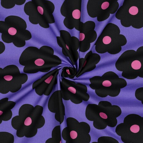 FINE POPLIN BIG FLOWER NERIDA HANSEN - PURPLE