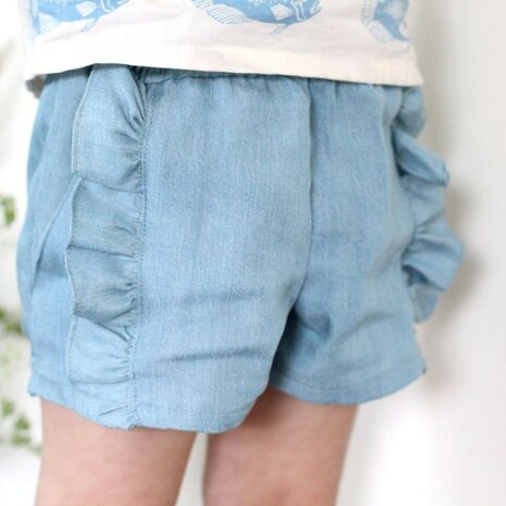 Tintin short met ruffles naaipatroon Iris May