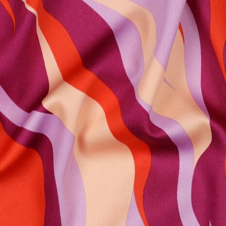 cotton satin abstract purple KicKenStoffen 04257.005