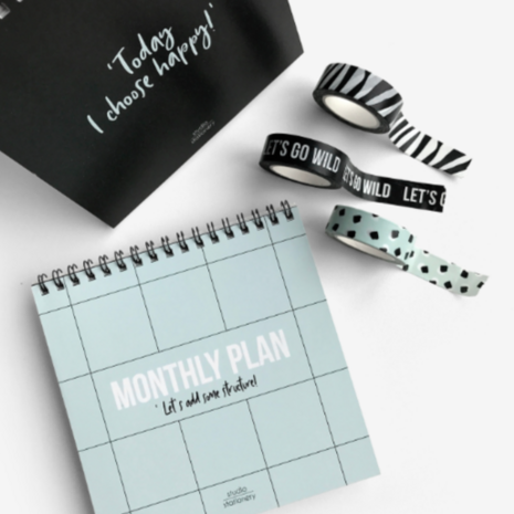 zwart wit PLANNER - to do Notebook