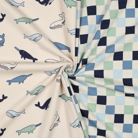 jersey whales en checks KicKenStoffen 04128