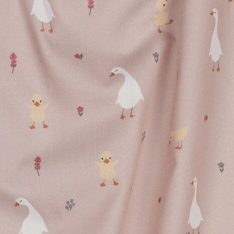 little goose cotton old blush pink KicKenStoffen