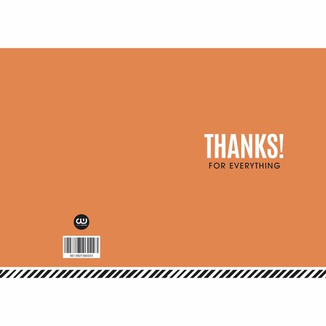 Thanks! greeting card dubbel met envelop