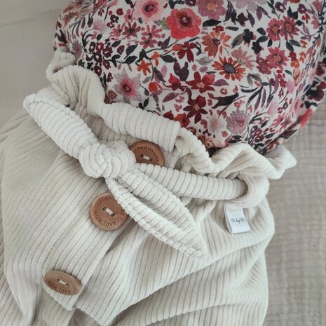 mbymsewing bloemen tricot met corduroy baby rokje