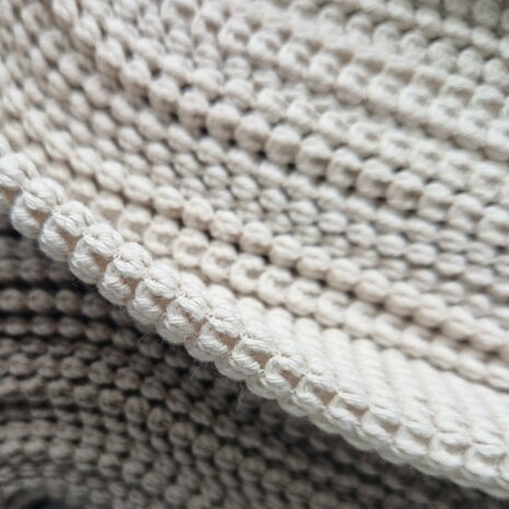 fancy cotton knit -natural - taupe d.