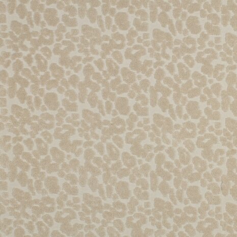 badstof tricot dierenvacht giraf panter beige KicKenStoffen