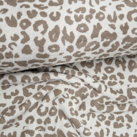 teddy animal skin taupe KicKenStoffen