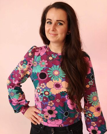 Hera Sweater door mbym.sewing van andere kleur Blomster french terry KicKenStoffen  Bel_etoile