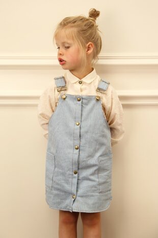 Colette jurk kids en dames Iris May - papieren naaipatroon - streepjes jeans