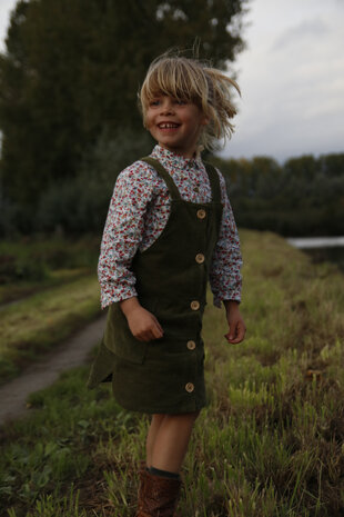 Colette jurk kids en dames Iris May - papieren naaipatroon - army