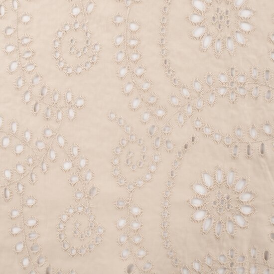 beige broderie paisley en bloem @kickenstoffen