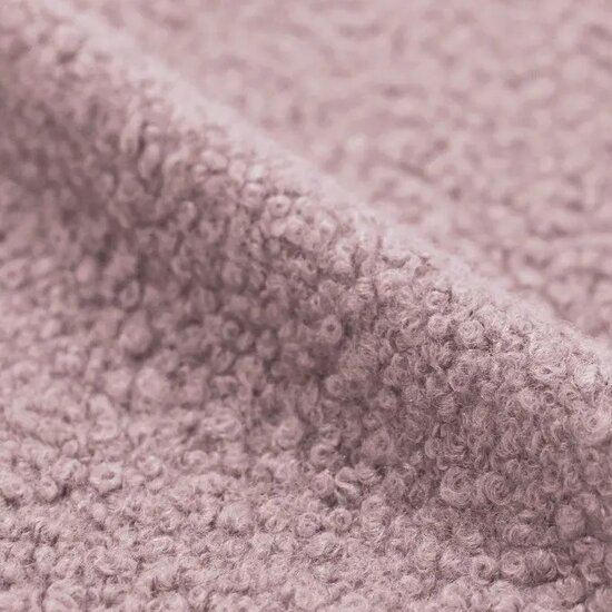 BeebsTeddy Boucle Fabric Curly oud roze licht