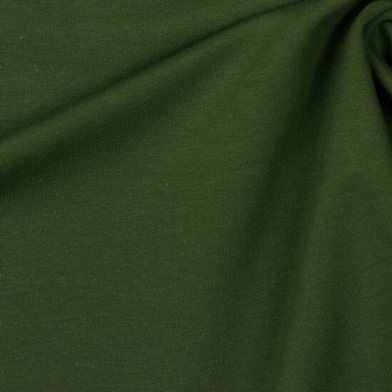 soft sweat biologische french terry KicKenStoffen army groen