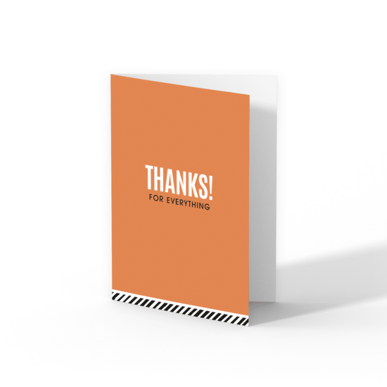 Thanks! greeting card dubbel met envelop