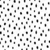 wit zwart kras painted dots - biologische french terry