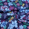 blue mauve green pink purple large Flowers stretchy Satin woven cotton