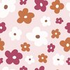 light pink raspberry white peach Daisy flowers digital aqua protect  - raincoat pu