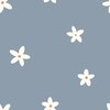 jeans blue (light) white Daisy flowers digital aqua protect  - raincoat pu