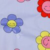 blue red yellow pink Happy Daisy Flowers coated cotton