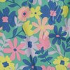 green blue red yellow pink Mixed Flowers coated cotton