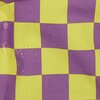 yellow purple checks coated cotton