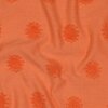 orange Sunny Flowers stretch toweling fabric