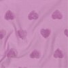 lilac hearts stretch toweling fabric