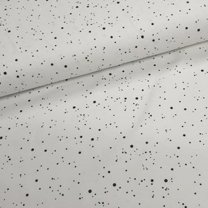 zand vliegtuigen uitlijning wit (off white) zwart confetti - tricot - KicKenStoffen